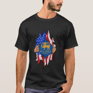 Sri Lanka Cricket USA Flag Perfekt für Lankan Cric T-Shirt