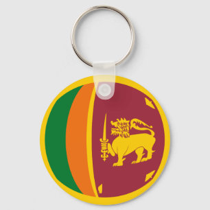 Sri Lanka Fisheye Flag Schlüsselanhänger
