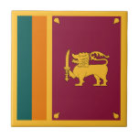 Sri Lanka Flag Fliese<br><div class="desc">Patriotic flag of Sri Lanka.</div>