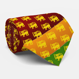 Sri Lanka Flag Lion Krawatte