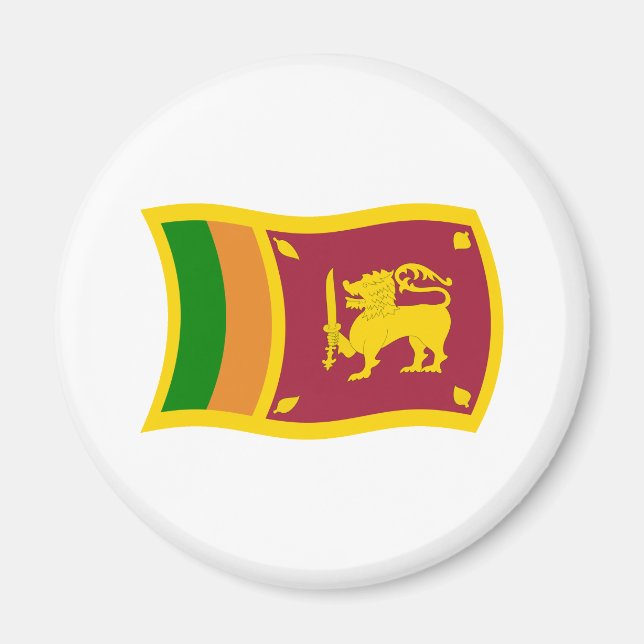 Sri Lanka Flag Magnet (Vorne)
