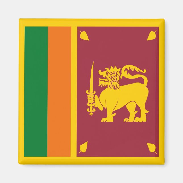Sri Lanka Flag Magnet (Vorne)