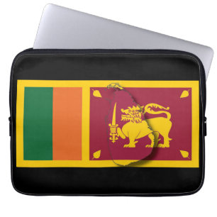 SRI LANKA Flag Map Patriotic Computer BLACK Laptopschutzhülle