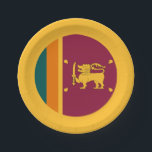 Sri Lanka Flag Pappteller<br><div class="desc">Patriotic flag of Sri Lanka.</div>