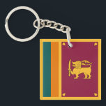 Sri Lanka Flag Schlüsselanhänger<br><div class="desc">Patriotic flag of Sri Lanka.</div>