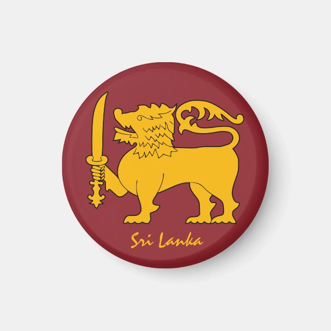 Sri Lanka flag & Sri Lanka - travel/sport Magnet (Vorne)