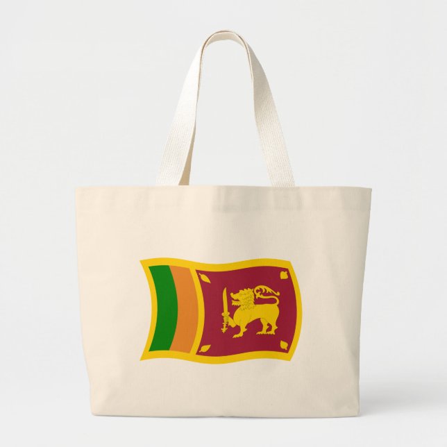 Sri Lanka Flag Totbeutel Jumbo Stoffbeutel (Vorne)