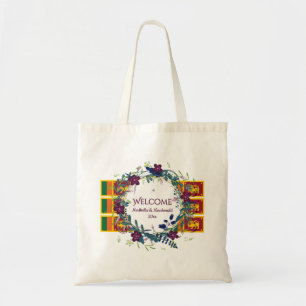 SRI LANKA FLAG WEDDING WELCOME Destination Floral Tragetasche