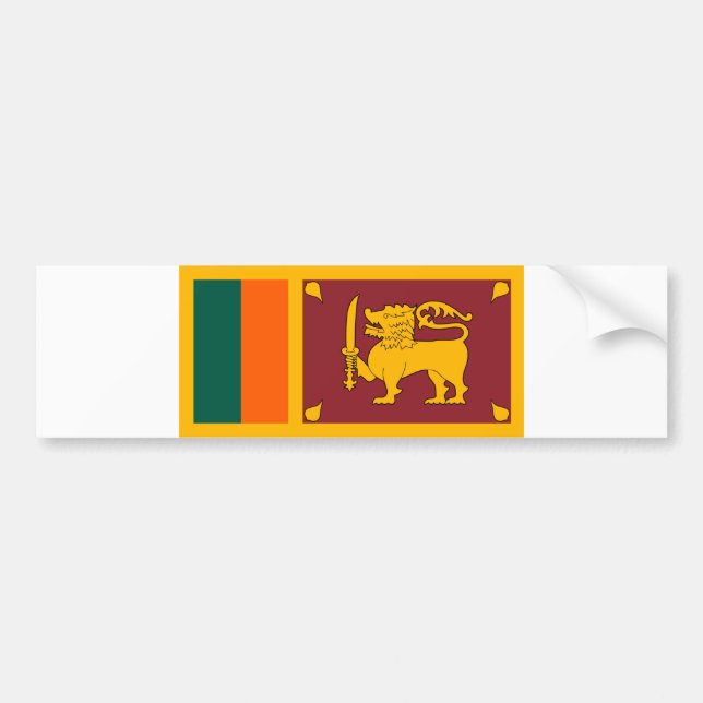 Sri Lanka-Flagge Autoaufkleber (Vorne)