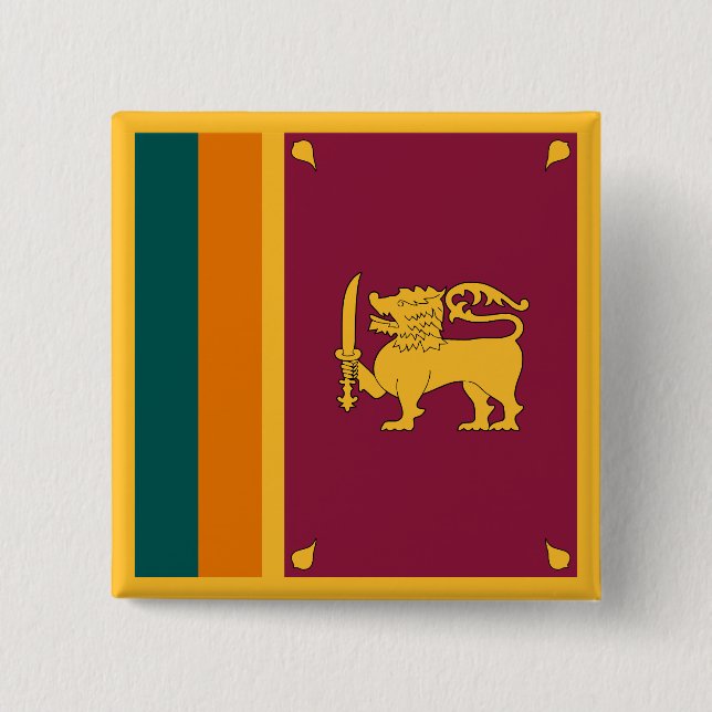 Sri Lanka-Flagge Button (Vorderseite)
