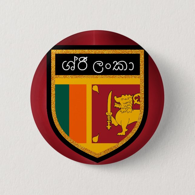 Sri Lanka-Flagge Button (Vorderseite)