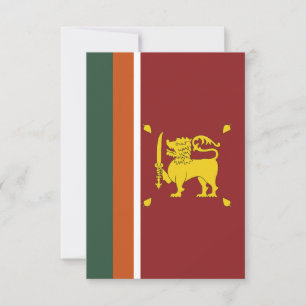 Sri Lanka-Flagge Dankeskarte