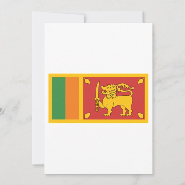 Sri Lanka-Flagge Einladung (Vorderseite)
