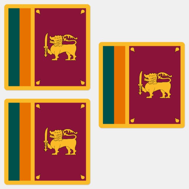 Sri Lanka-Flagge Etiketten (Gruppe)
