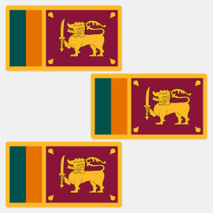 Sri Lanka-Flagge Etiketten