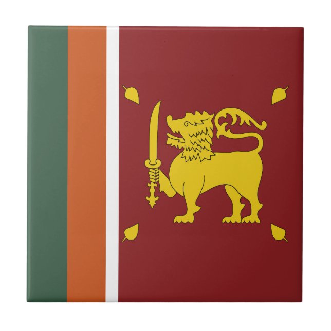 Sri Lanka-Flagge Fliese (Vorderseite)
