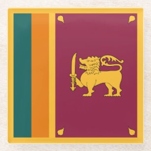 Sri Lanka-Flagge Glasuntersetzer