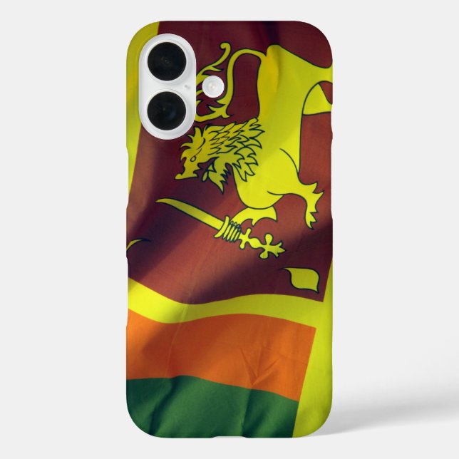 Sri-lanka-Flagge iPhone 16 Hülle (Rückseite)