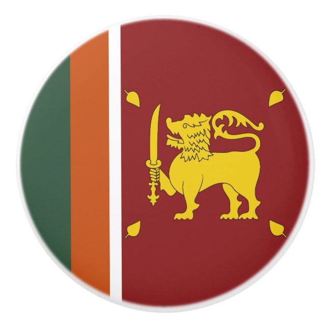 Sri Lanka-Flagge Keramikknauf (Vorderseite)