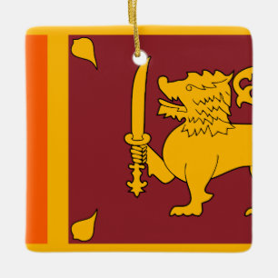 Sri Lanka-Flagge Keramikornament
