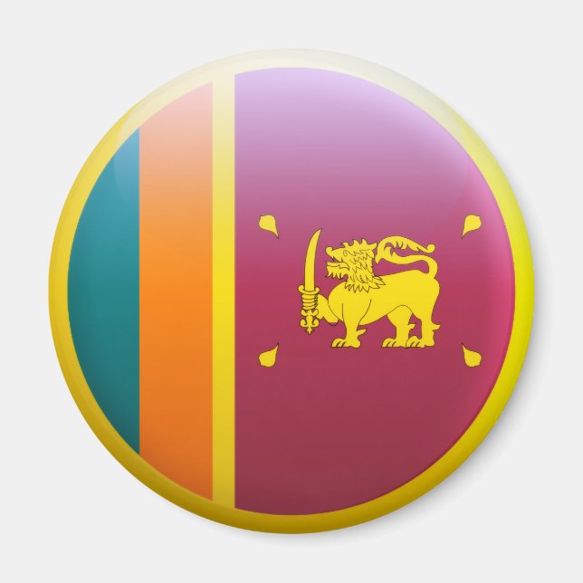 Sri Lanka-Flagge Magnet (Vorne)