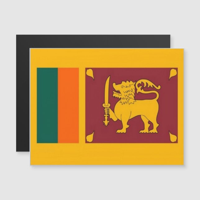 Sri Lanka - Flagge - Magnetkarte (Vorne/Hinten)