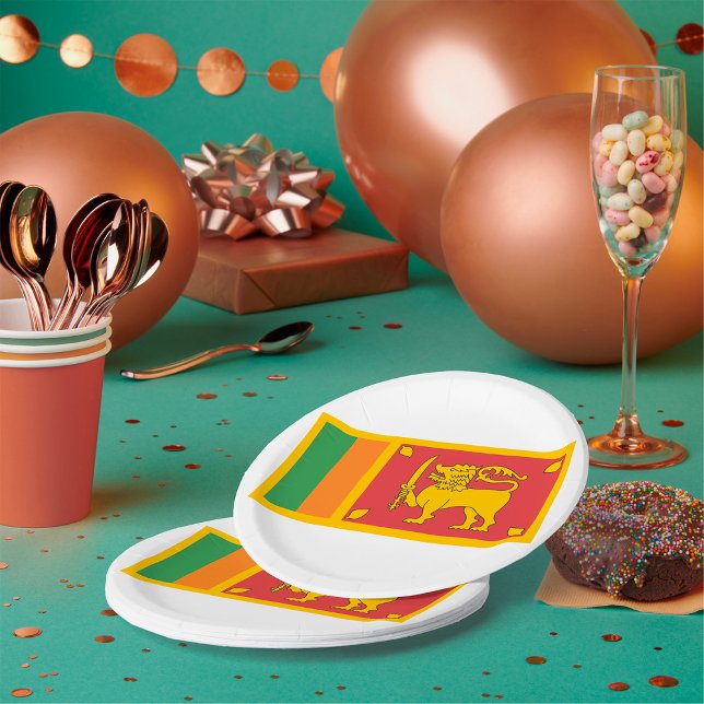 Sri Lanka-Flagge Pappteller (Von Creator hochgeladen)