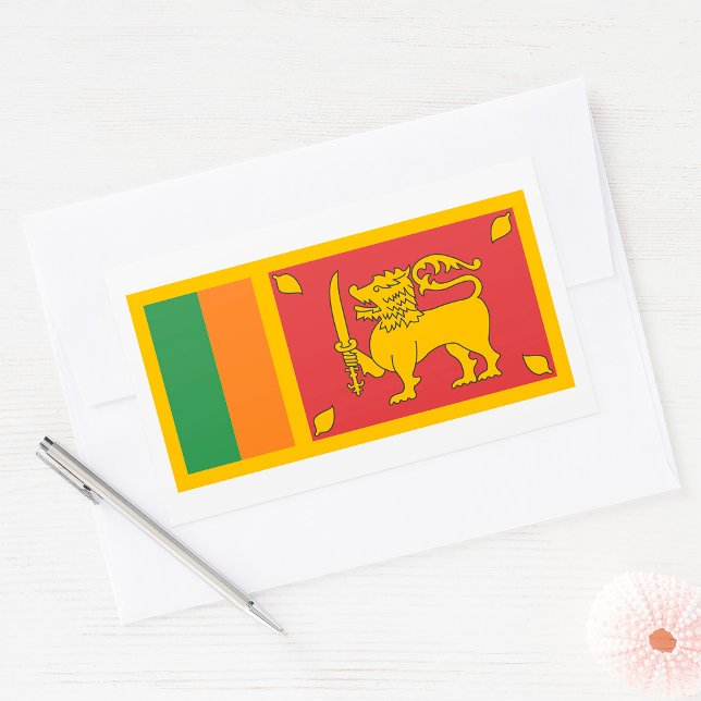 Sri Lanka-Flagge Rechteckiger Aufkleber (Von Creator hochgeladen)