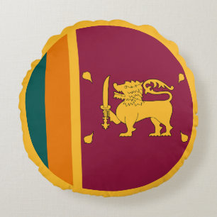 Sri Lanka-Flagge Rundes Kissen