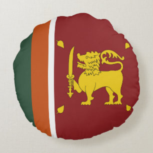 Sri Lanka-Flagge Rundes Kissen