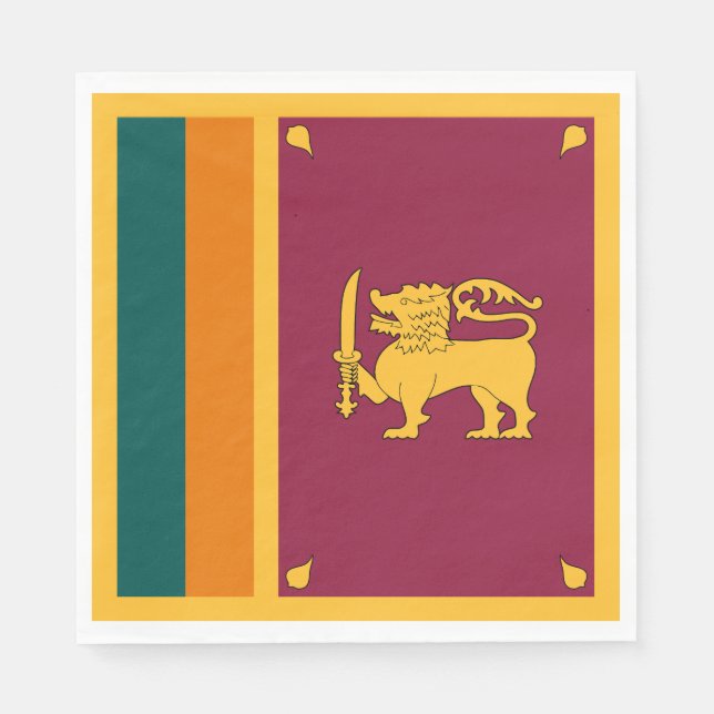 Sri Lanka-Flagge Serviette (Vorderseite)