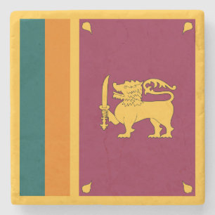 Sri Lanka-Flagge Steinuntersetzer