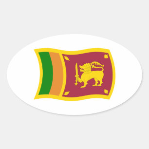 Sri Lanka Flaggen Aufkleber