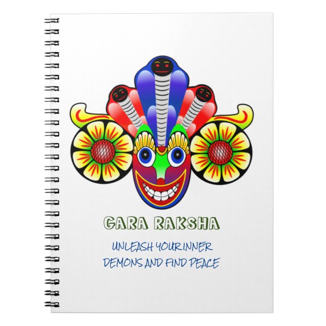 Sri Lanka Gara raksha masque de design Carnet (Devant)