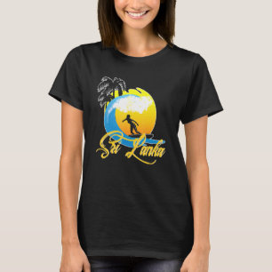 Sri Lanka Girl Surfe Wave Ocean Beach Urlaub Sri L T-Shirt