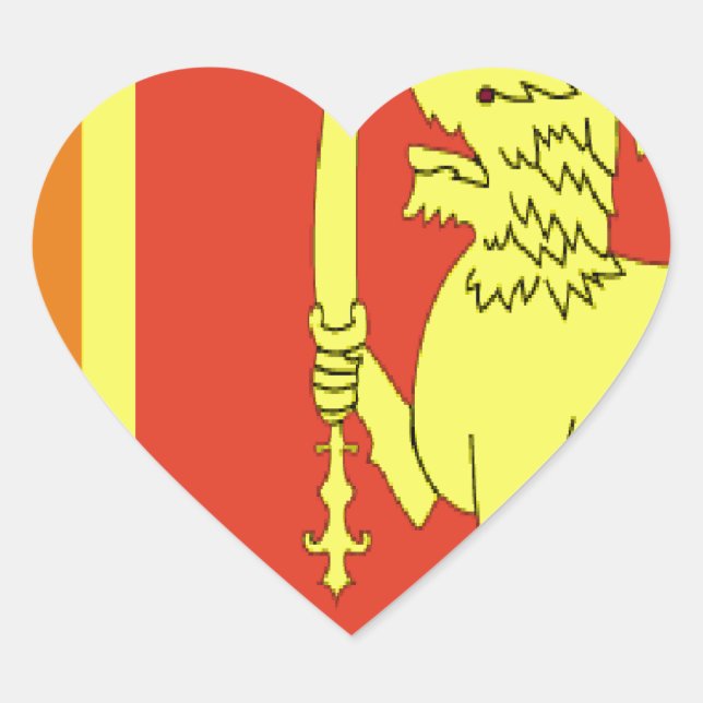 Sri lanka Herz-Aufkleber (Vorderseite)