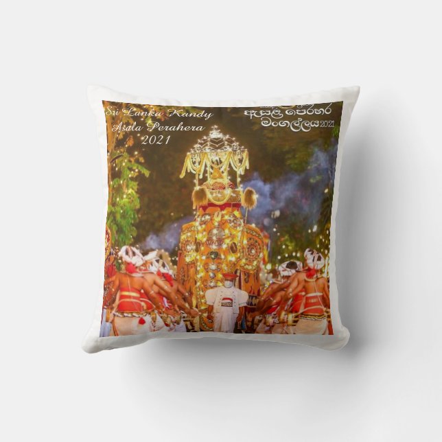Sri Lanka Kandy Esala Perahera 2021 Kissen (Rückseite)