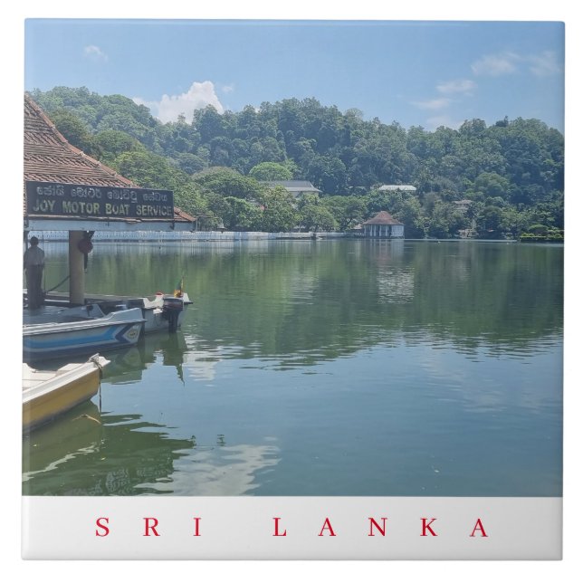 Sri Lanka Kandy See View Keramik Fliesen (Vorderseite)