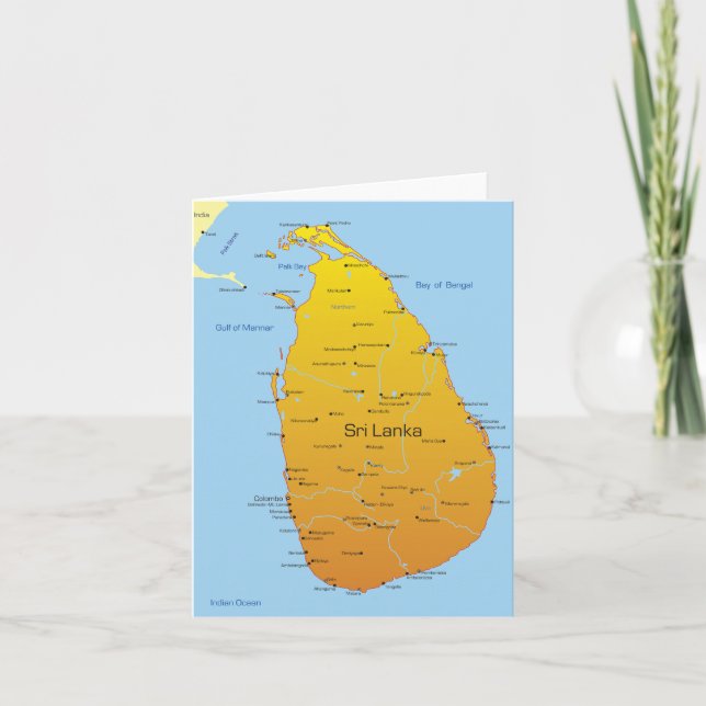 Sri Lanka-Karte Karte (Vorderseite)