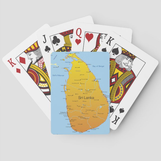 Sri Lanka-Karte Spielkarten (Rückseite)