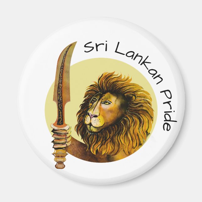 Sri Lanka Lion Magnet (Vorne)