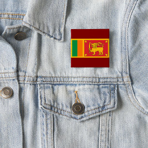 Sri Lanka Nationalflagge Löwensymbol Button
