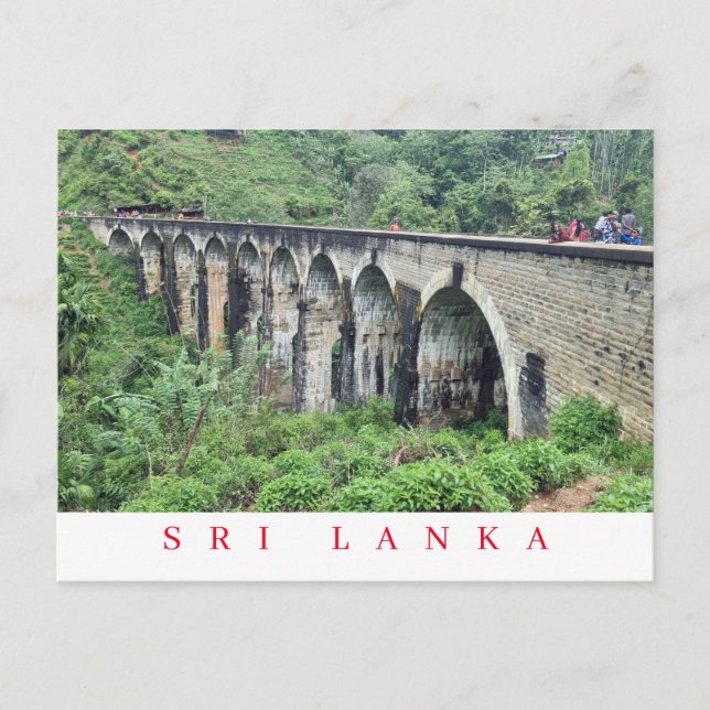 Sri Lanka Nine Arches Bridge Blick Postkarte (Vorderseite)