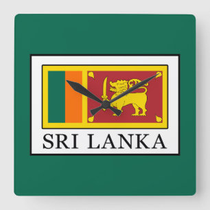Sri Lanka Quadratische Wanduhr