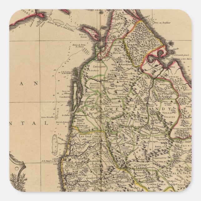 Sri Lanka Quadratischer Aufkleber (Vorderseite)