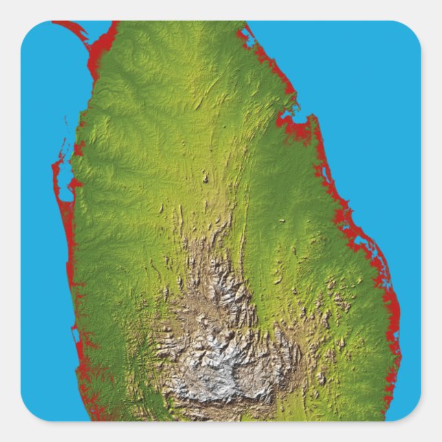 Sri Lanka Quadratischer Aufkleber (Vorderseite)