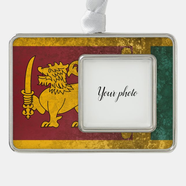 Sri Lanka Rahmen-Ornament Silber (Vorderseite)