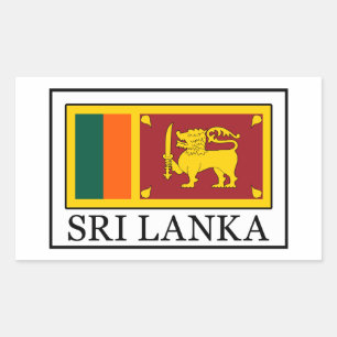 Sri Lanka Rechteckiger Aufkleber