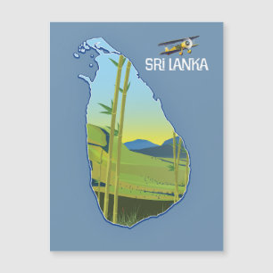 Sri Lanka Reisekarte Magnetkarte