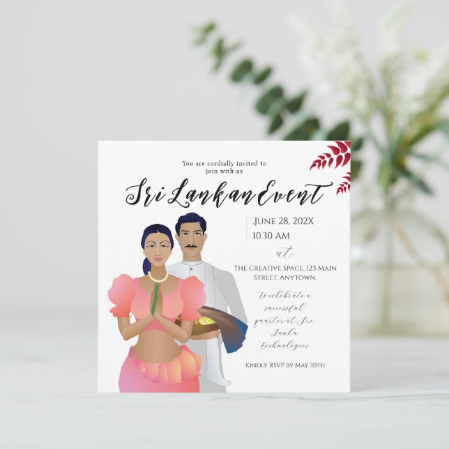 Sri Lanka Save The Date (Stehend Vorderseite)